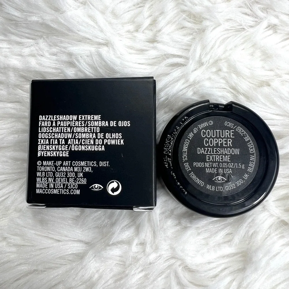 MAC Dazzleshadow Extreme Couture Copper Metallic Eyeshadow 0.05oz New